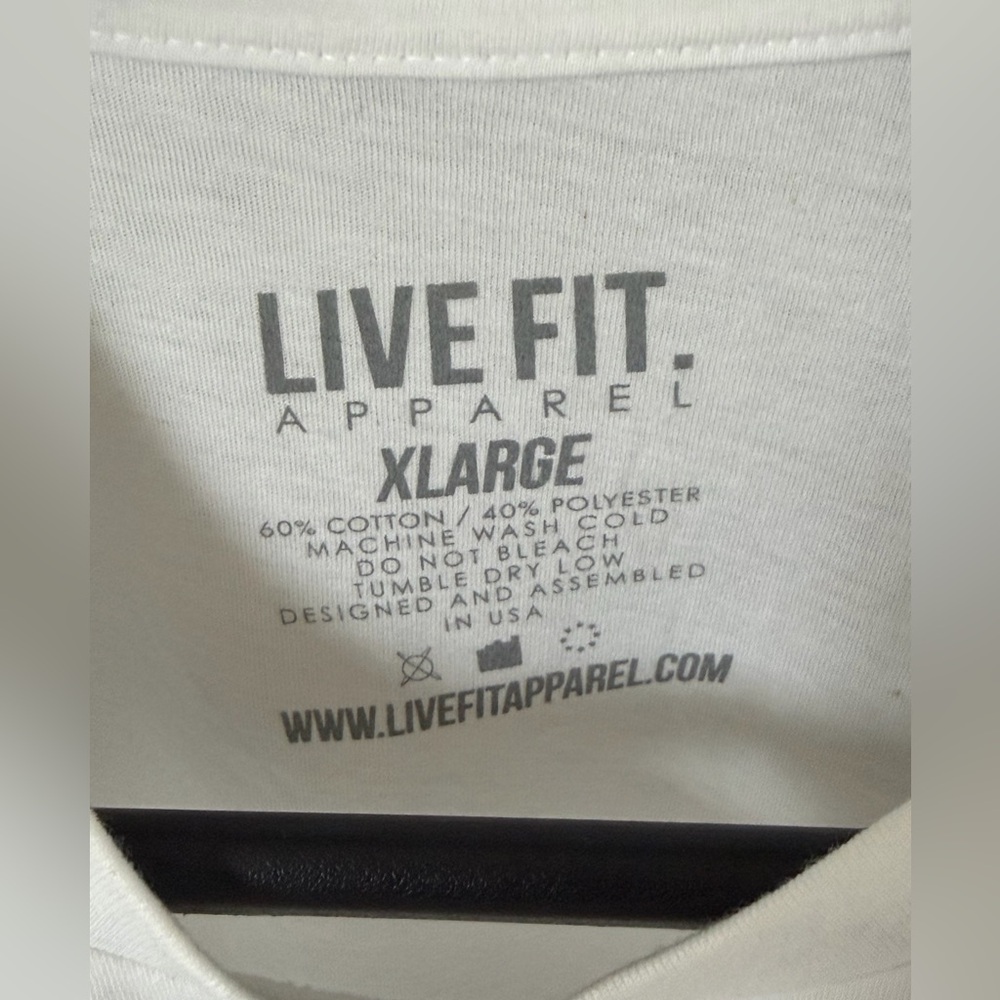 Men's White LVFT. Graphic Short Sleeve Tee - Picture 3 of 4